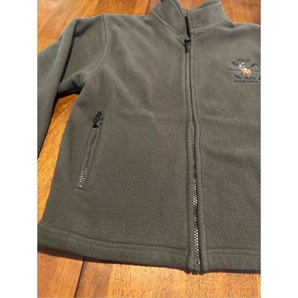 Polo Ralph Lauren Embroidered Pony Boys Green Fleece Full Zip Jacket Size S 8/10 - Picture 4 of 10